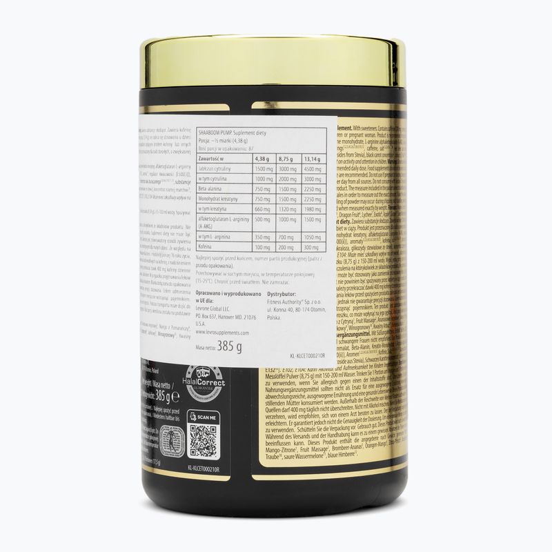 Gėrimas prieš treniruotę Fitness Authority Levrone Shaaboom Pump 385 g exotic 2