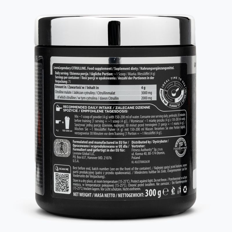 Aminorūgštys Fitness Authority Levrone Levrole Citrulinas 300 g citrusiniai / persikų 2