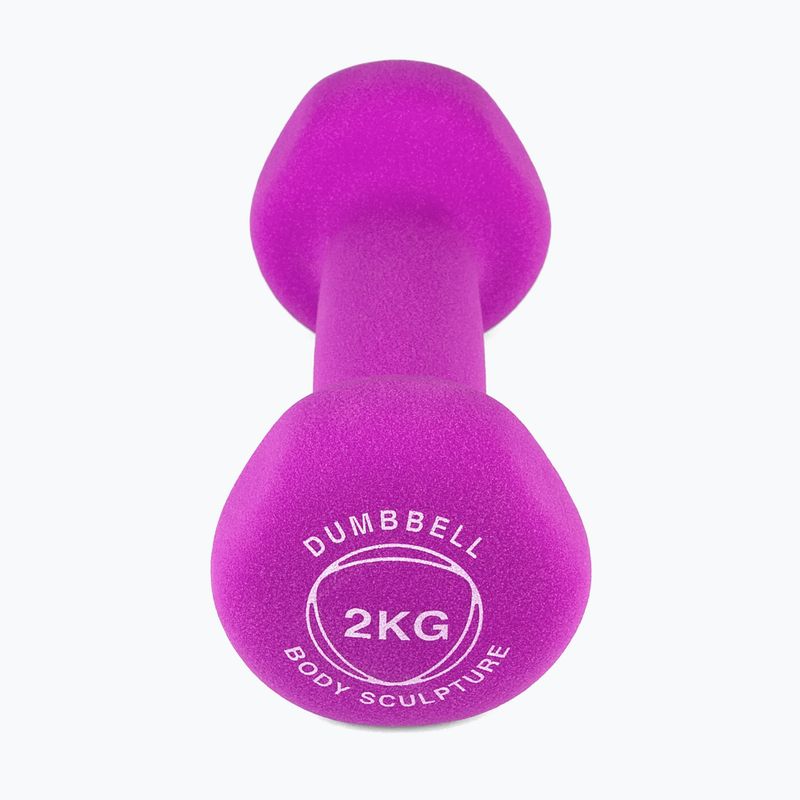 Guminis hantelis Body Sculpture BW 513 z PVC 2 kg purple 3