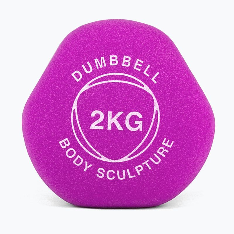 Guminis hantelis Body Sculpture BW 513 z PVC 2 kg purple 4