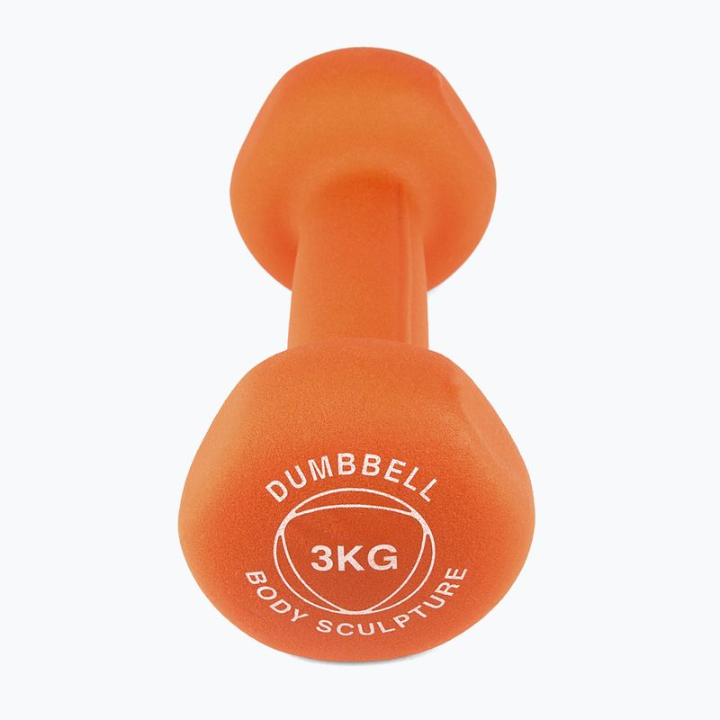 Guminis hantelis Body Sculpture BW 513 z PVC 3 kg orange 3