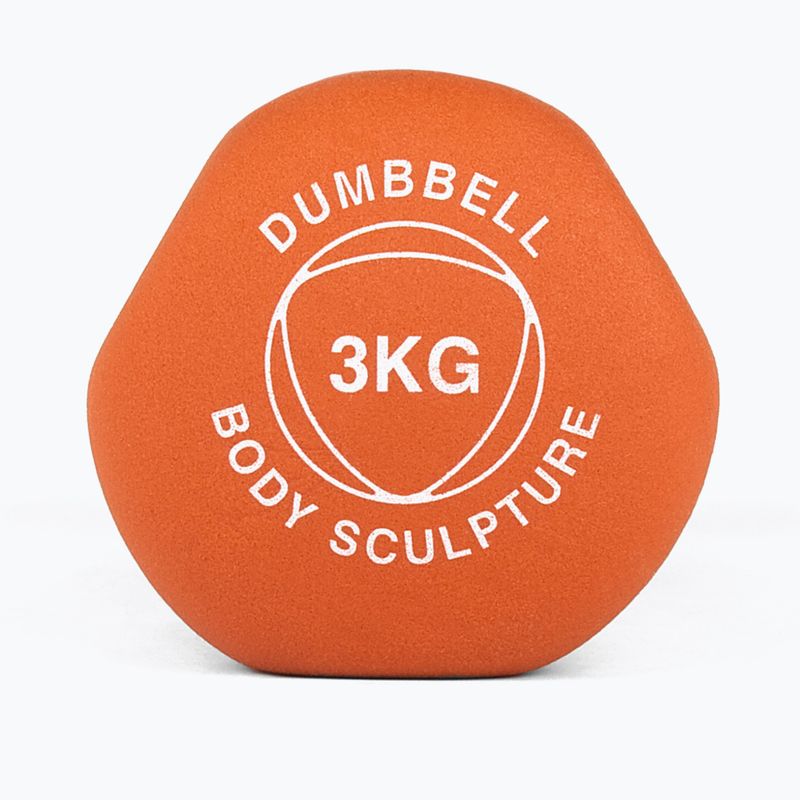 Guminis hantelis Body Sculpture BW 513 z PVC 3 kg orange 4