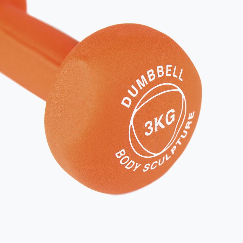 Guminis hantelis Body Sculpture BW 513 z PVC 3 kg orange 5