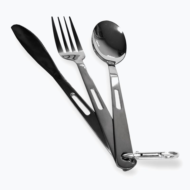 Stalo įrankių rinkinys OFFLANDER Camping Cutlery Set with Case green 8