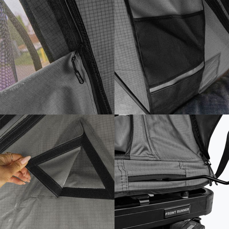 Stogo palapinė 2 asmenims OFFLANDER Triangle Slim Wolf black 8