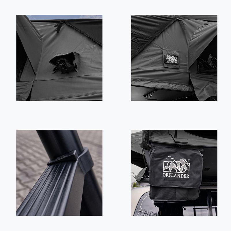 Stogo palapinė 2 asmenims OFFLANDER Fold 2 Wolf gray 10
