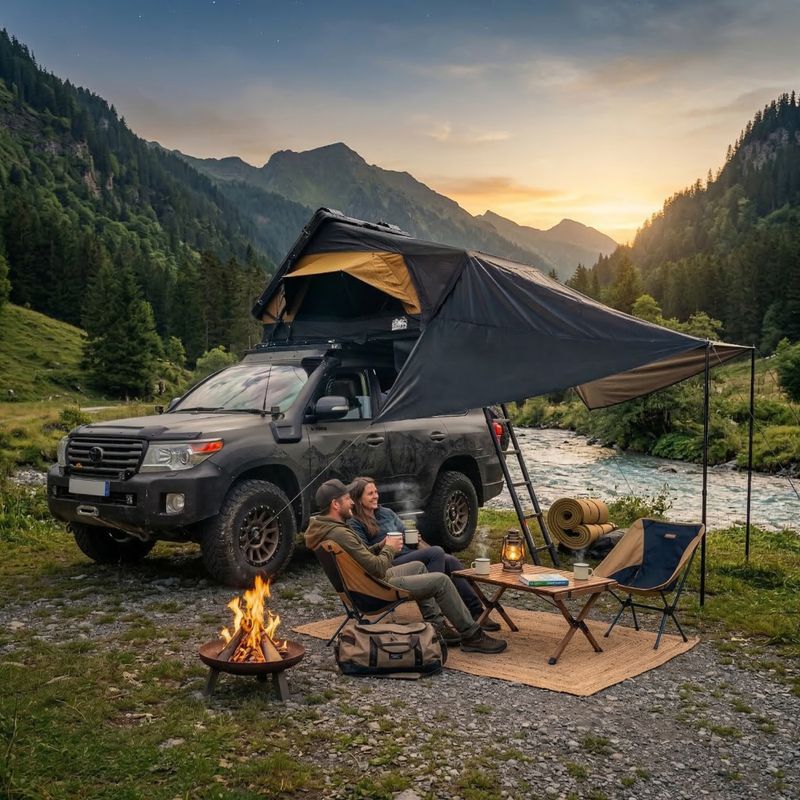 Palapinės stogas OFFLANDER Fold E 150 do namiotu black 3