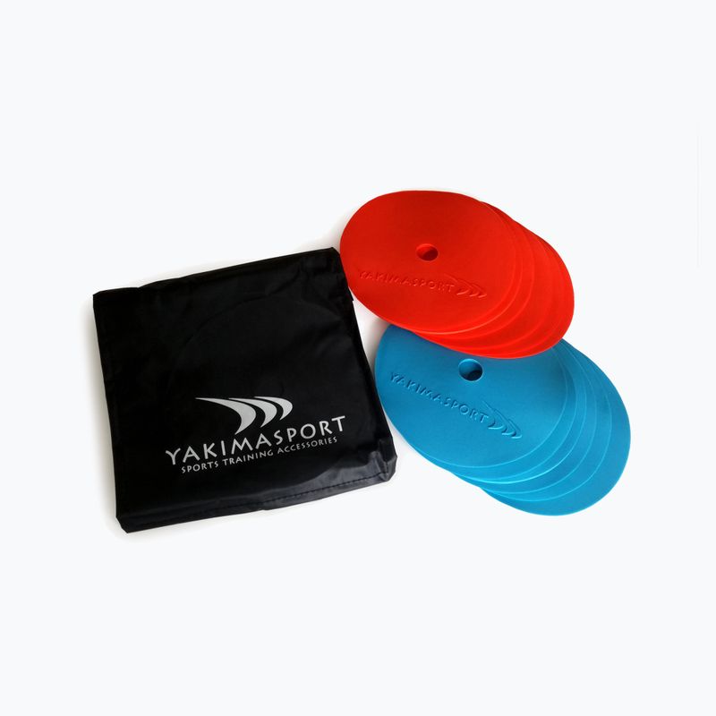 Yakimasport plokšti lauko žymekliai 12 vnt. raudona/mėlyna 100384