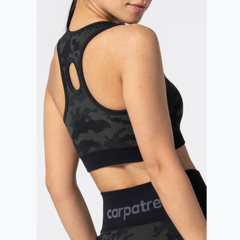 Fitness besiūlė liemenėlė Carpatree Camo Seamless green 4