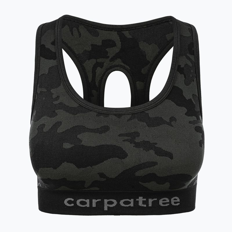 Fitness besiūlė liemenėlė Carpatree Camo Seamless green 5