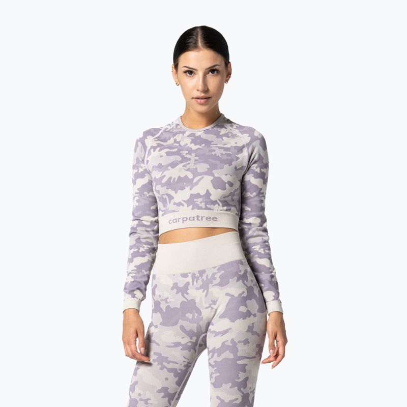 Moteriška treniruočių viršutinė dalis Carpatree Camo Seamless purple