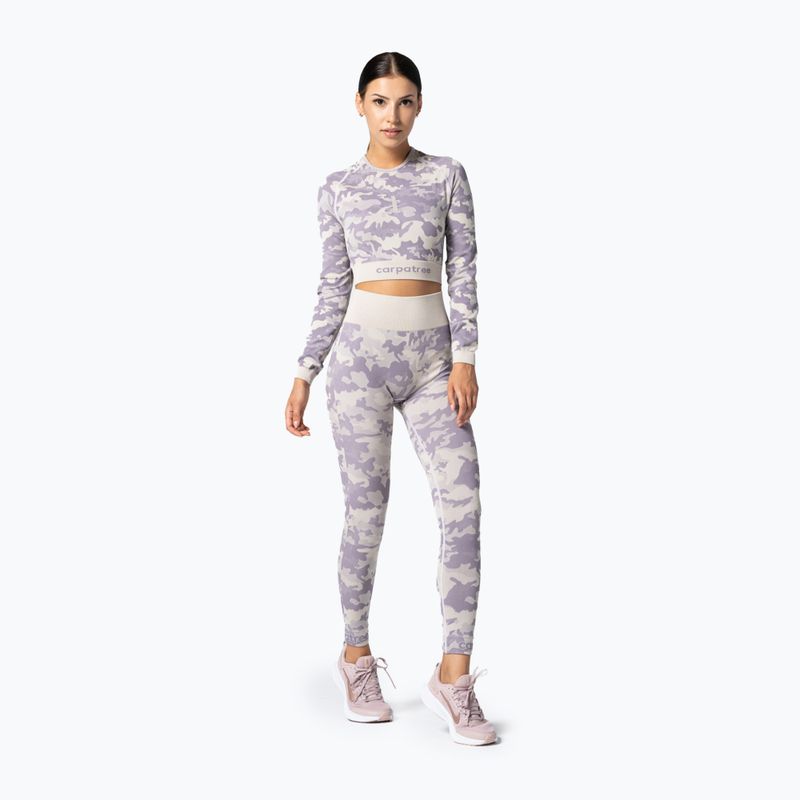 Moteriška treniruočių viršutinė dalis Carpatree Camo Seamless purple 3