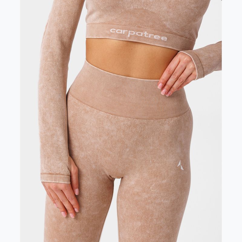 Moteriškos treniruočių tamprės Carpatree Yasmine Seamless beige stone wash 6