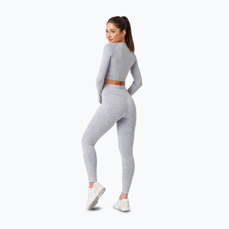 Moteriški treniruočių marškinėliai ilgomis rankovėmis Carpatree Yasmine Seamless blue stone wash 3
