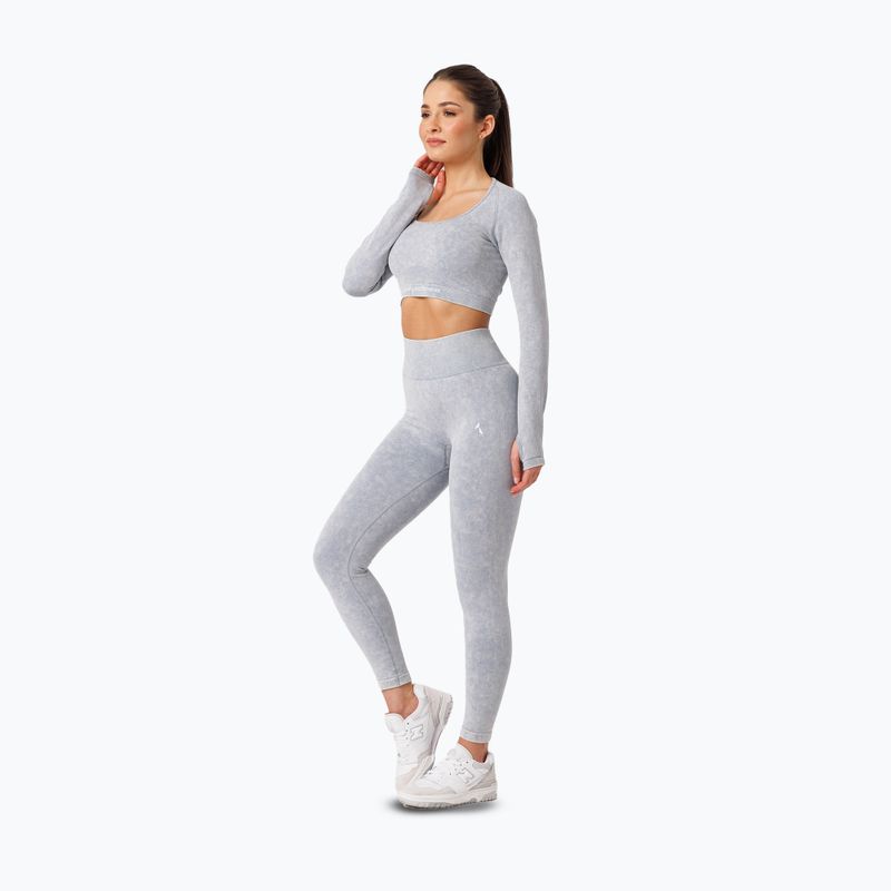 Moteriškos treniruočių tamprės Carpatree Yasmine Seamless blue stone wash 2