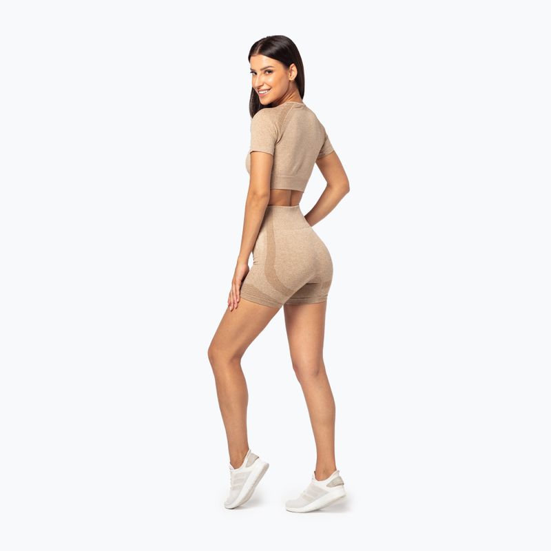 Moteriška treniruočių viršutinė dalis Carpatree Vibe Seamless beige melange 3