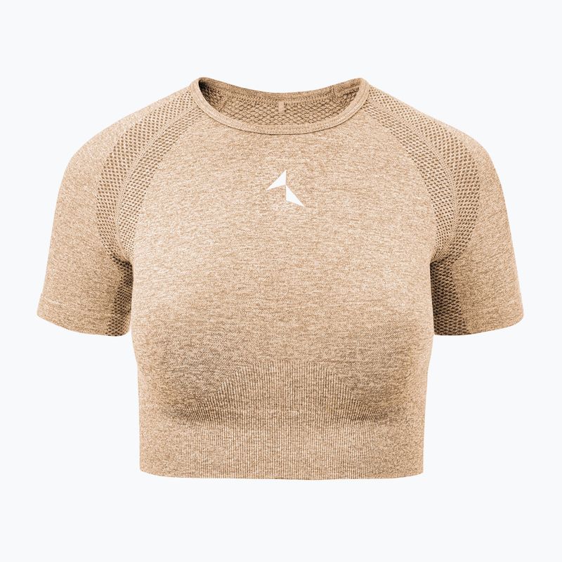 Moteriška treniruočių viršutinė dalis Carpatree Vibe Seamless beige melange 5