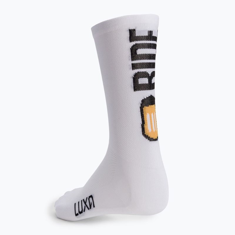 Luxa Beer Ride dviratininkų kojinės baltos LAM21SBRWS1 5