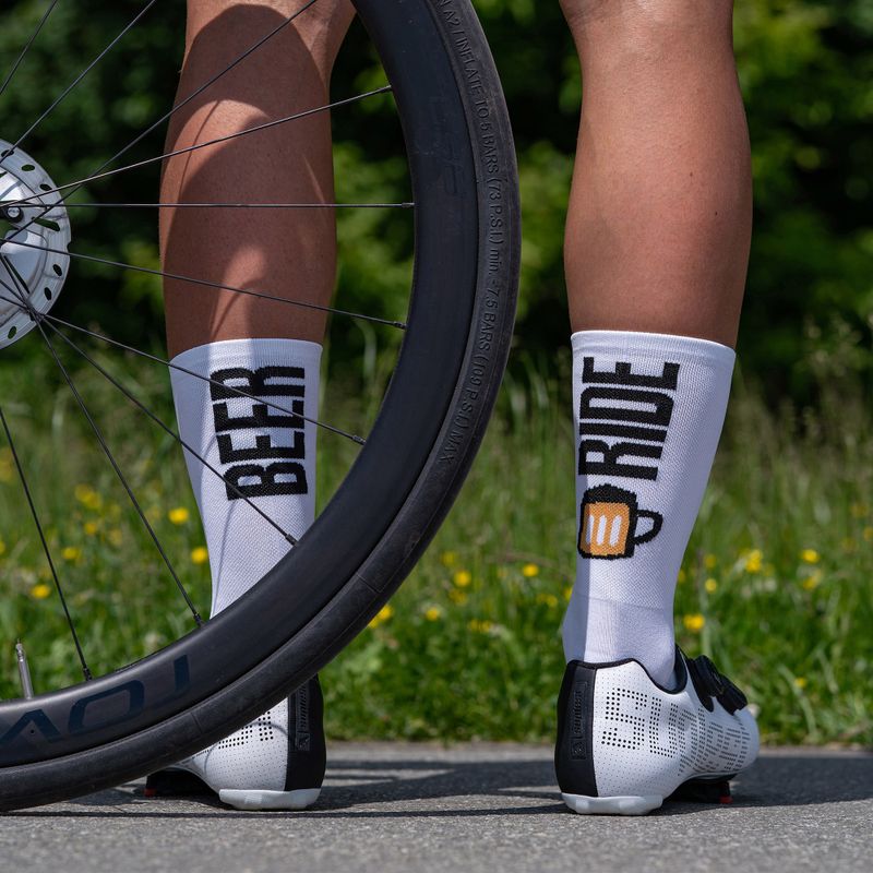 Luxa Beer Ride dviratininkų kojinės baltos LAM21SBRWS1 7