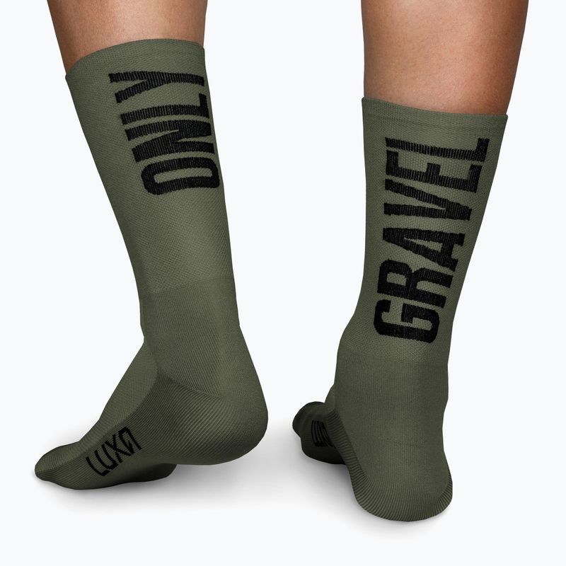 Luxa Only Gravel green dviratininkų kojinės LAM21SOGK1S 2