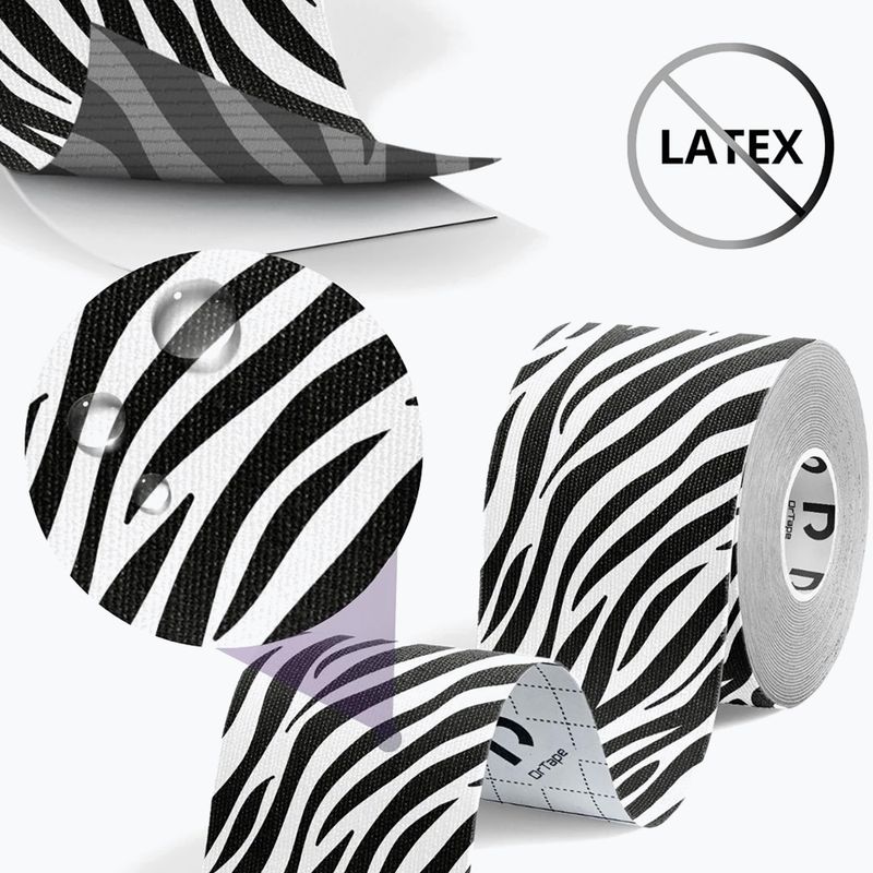 Kinezio juosta DrTape Kinesiology Tape zebra 3