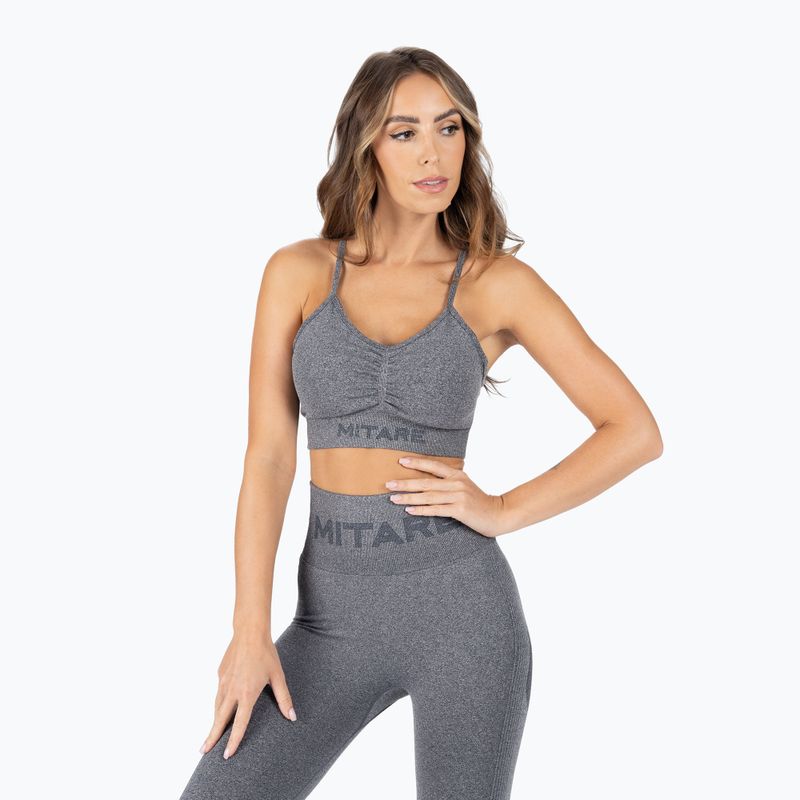 MITARE Push Up Max fitneso liemenėlė tamsiai pilka K002
