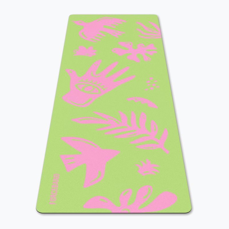 Jogos/fitneso kilimėlis FORCEBAND Energy Pistachio 4 mm pistachio/pink 2