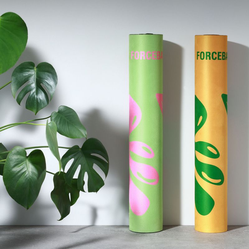 Jogos/fitneso kilimėlis FORCEBAND Energy Pistachio 4 mm pistachio/pink 4