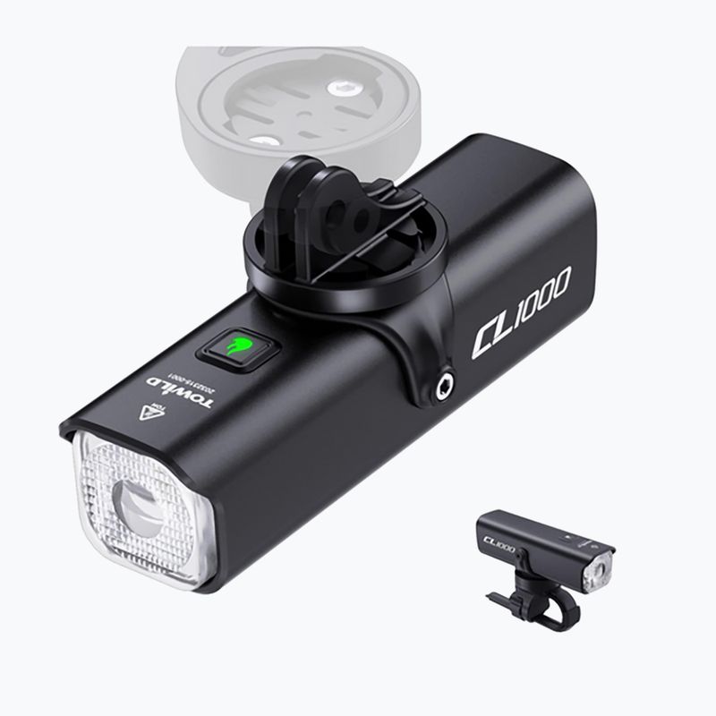 Dviračio žibintų rinkinys TOWILD CL1000 + TL03 set black 2