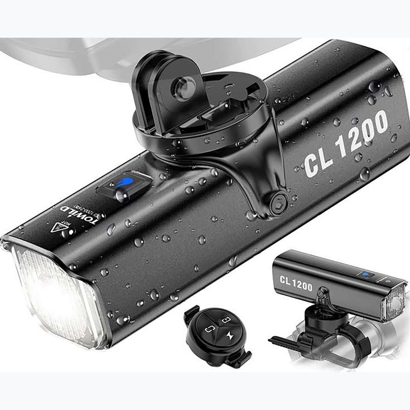 Dviračio žibintų rinkinys Towild CL1200 + TL03 black 2