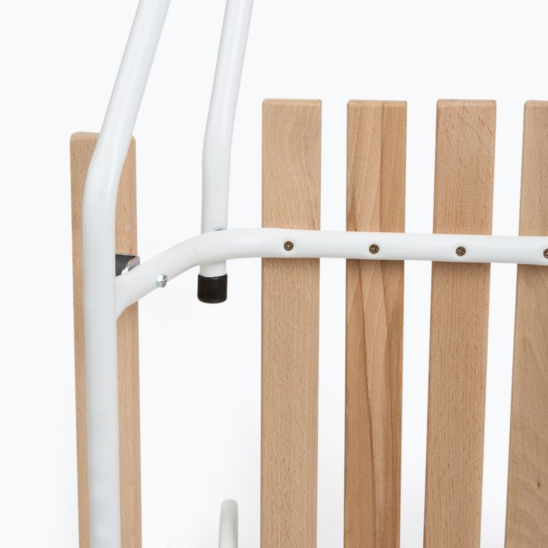 Metalinės rogės HUMBAKA with backrest and footrests white 6