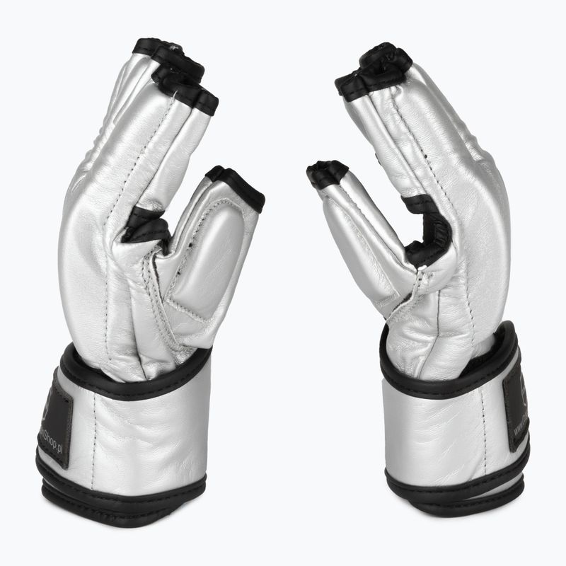 Octagon MMA graplingo pirštinės sidabrinės 4