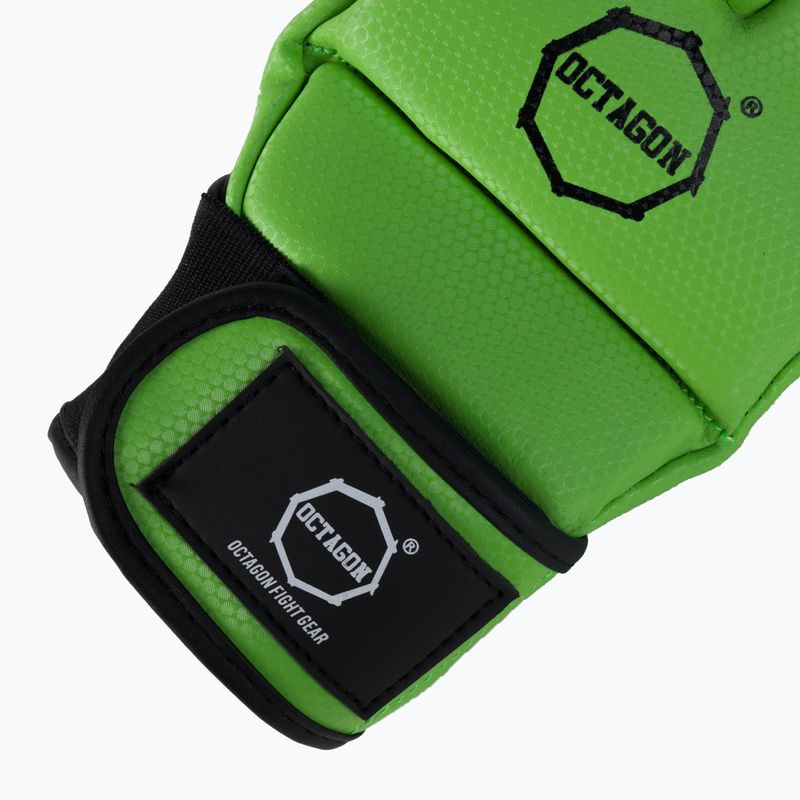 Octagon Kevlar MMA graplingo pirštinės žalios spalvos 5