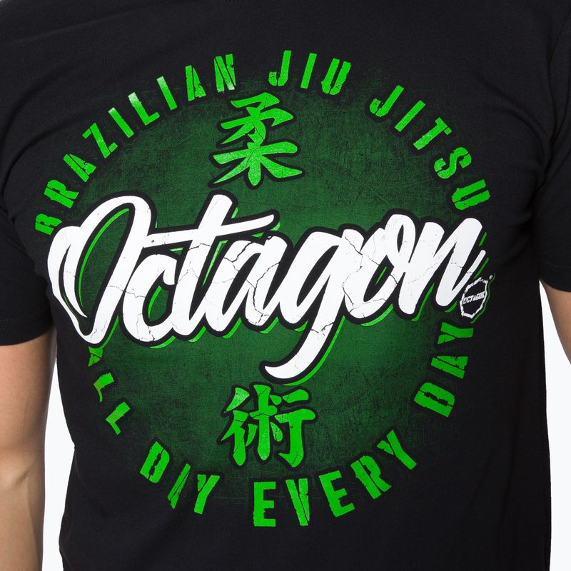 Octagon Brazilian Jiu Jitsu vyriški marškinėliai juodi 4