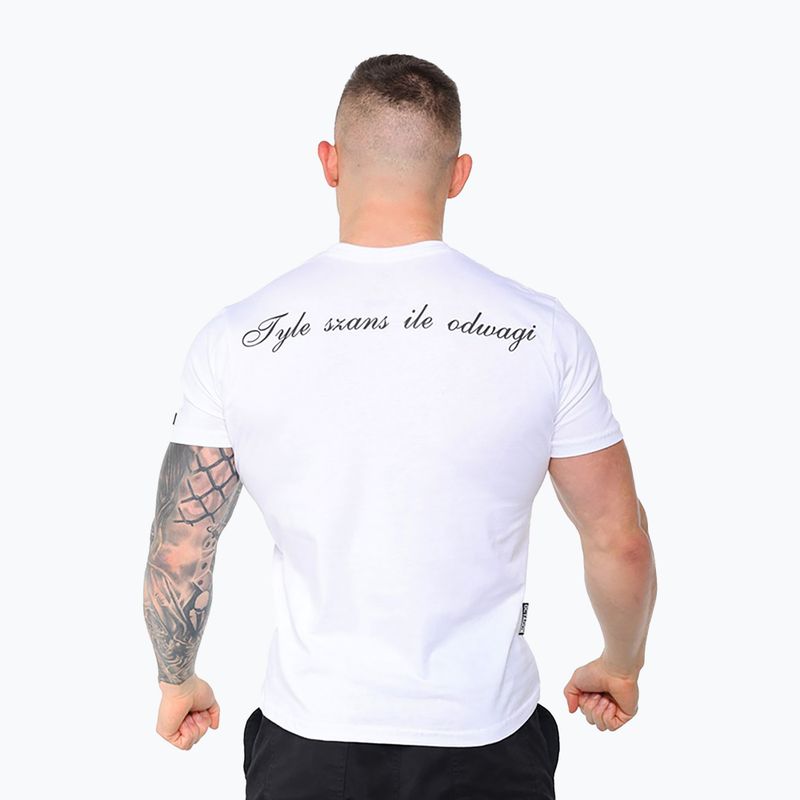 Vyriški marškinėliai Octagon Tyle Szans Ile Odwagi Logo white 2