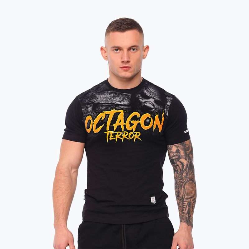 Vyriški marškinėliai Octagon Second Face black/multicolor