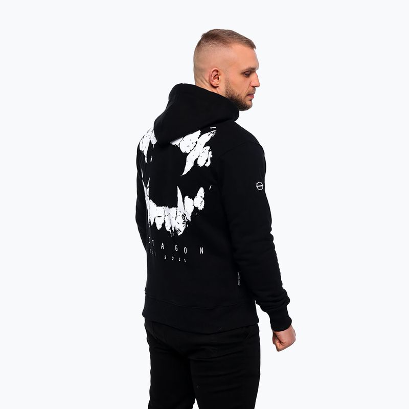 Vyriškas džemperis su gobtuvu Octagon Zęby black 3