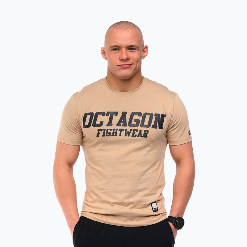 Vyriški marškinėliai Octagon FW Straight beige