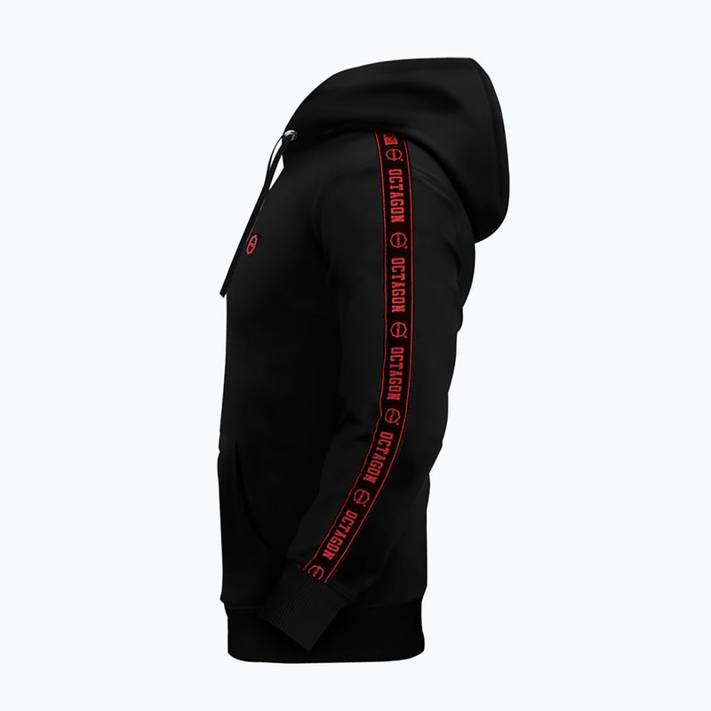 Vyriškas džemperis Octagon Stripe Hoodie black/red 3