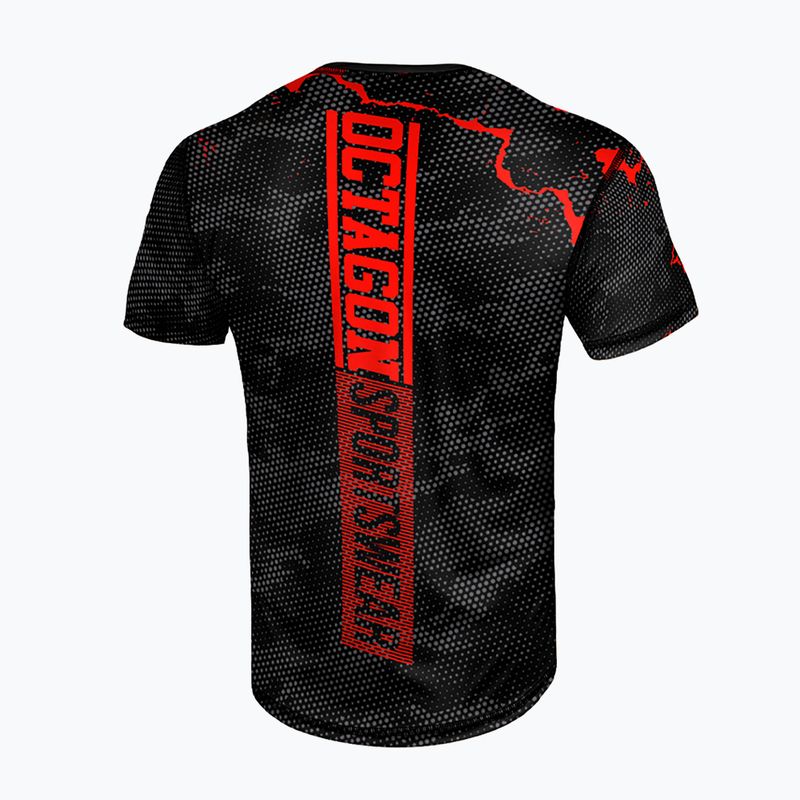 Vyriški treniruočių marškinėliai Octagon Marble Camo camo red 2