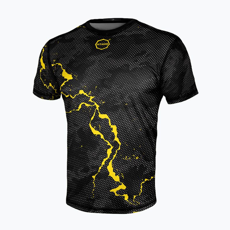 Vyriški treniruočių marškinėliai Octagon Marble Camo camo yellow