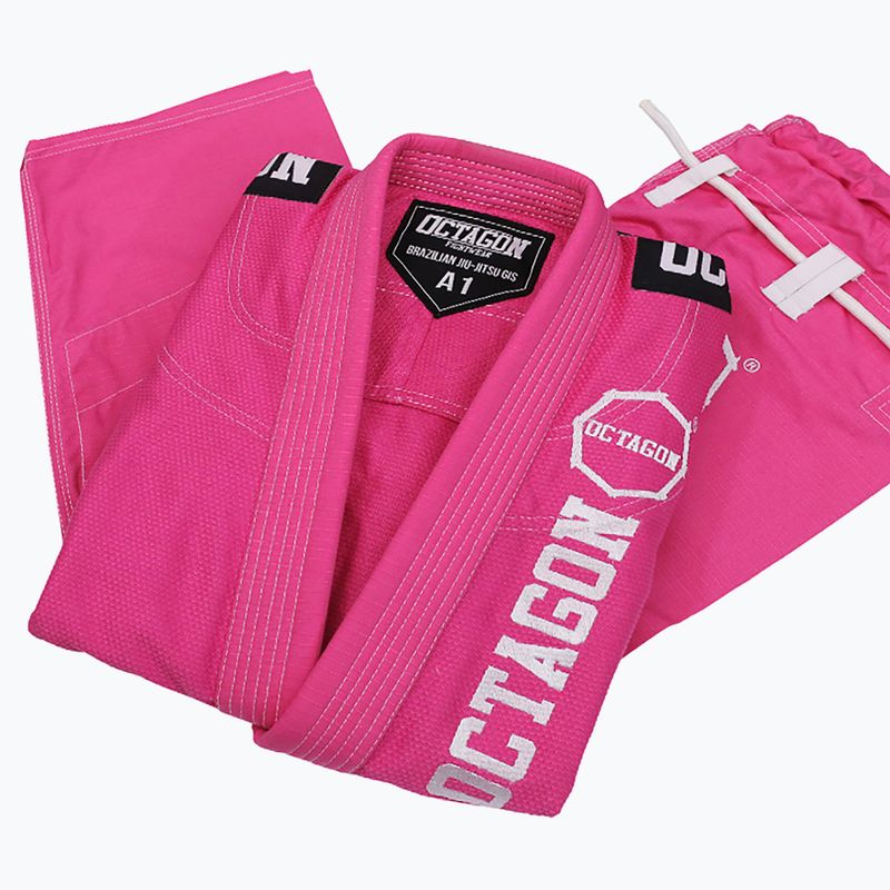 GI vaikiškas braziliškam džiudžitsu Octagon Caption pink 4