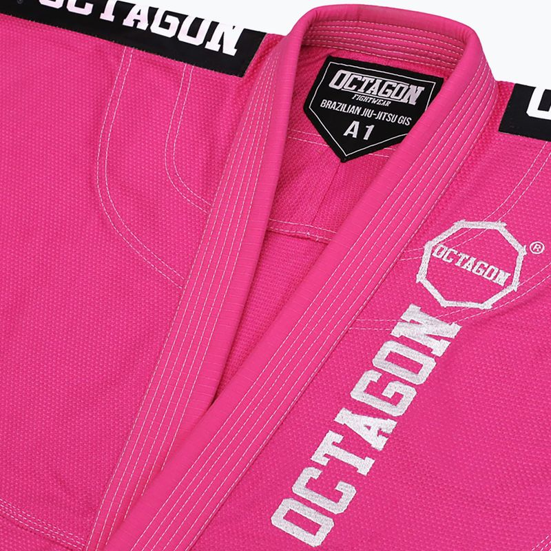 GI vaikiškas braziliškam džiudžitsu Octagon Caption pink 6
