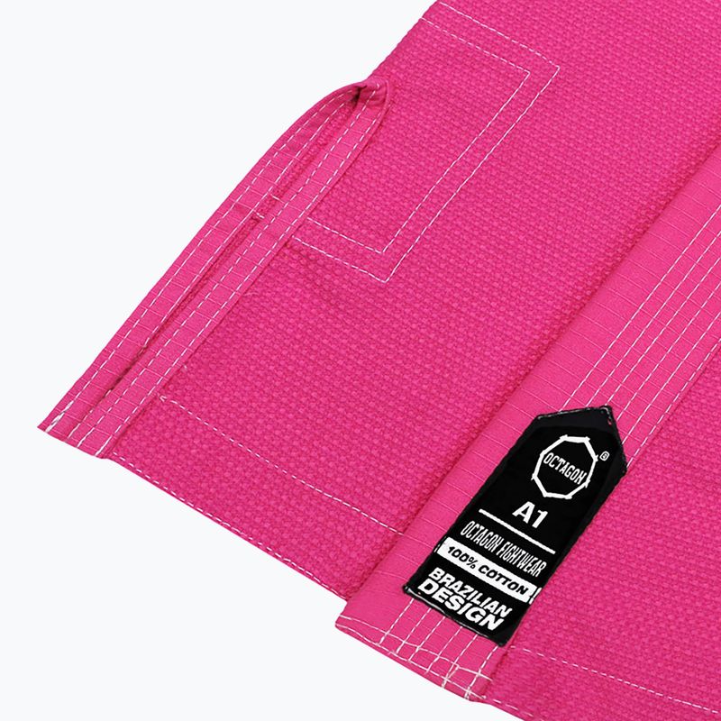 GI vaikiškas braziliškam džiudžitsu Octagon Caption pink 7