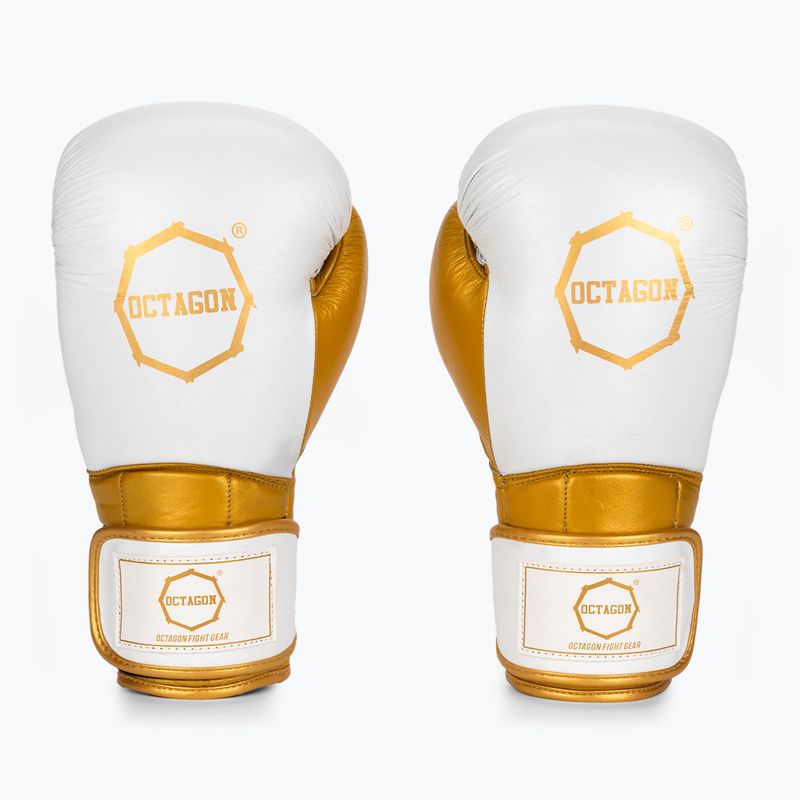 Bokso pirštinės Octagon Prince white/gold