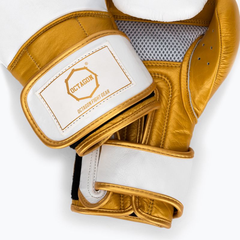 Bokso pirštinės Octagon Prince white/gold 5