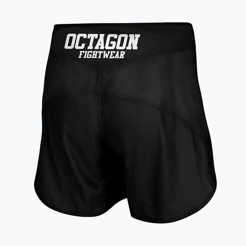 Vyriški treniruočių šortai Octagon Fight Wear MMA black/white 2