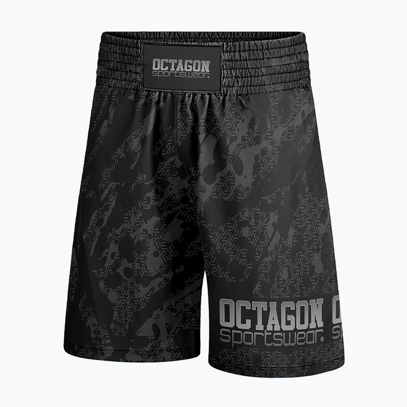Vyriški bokso šortai Octagon Geo Grunge black
