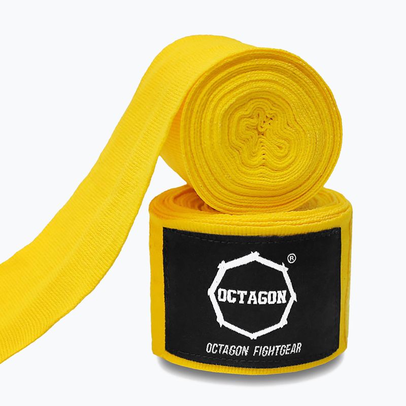 Bokso raiščiai Octagon Fightgear Supreme Basic 300 cm yellow 2