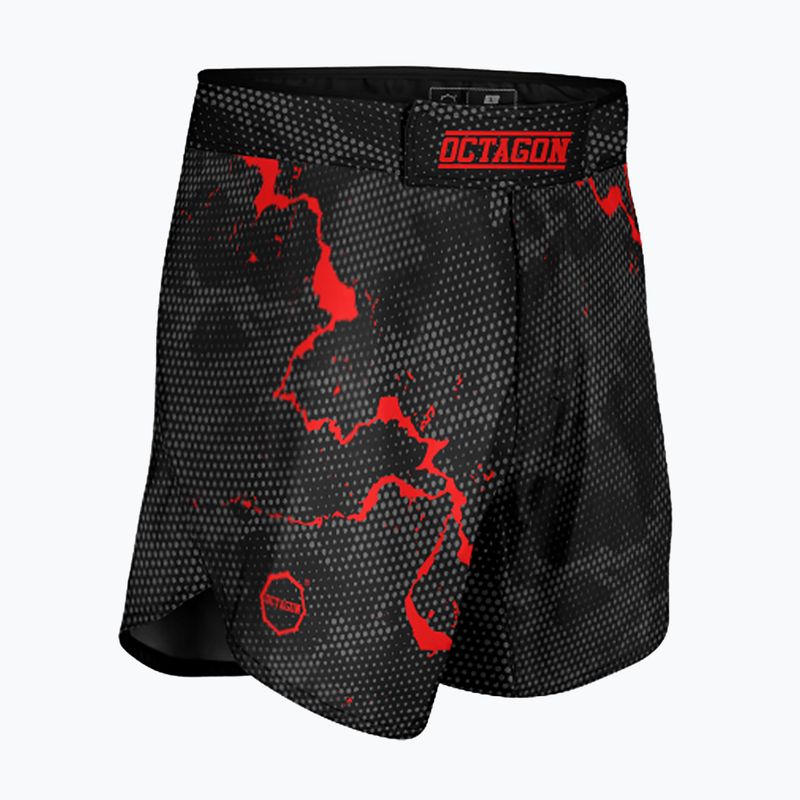 Vyriški treniruočių šortai Octagon Marble Camo MMA camo red 3